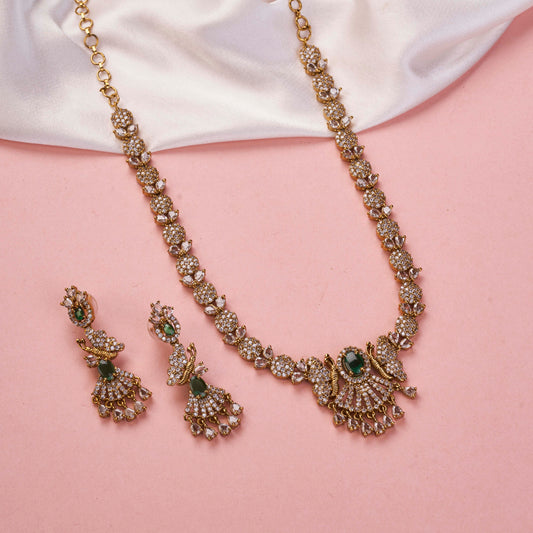 Enchanted Butterfly Mehendi Plated Necklace Set