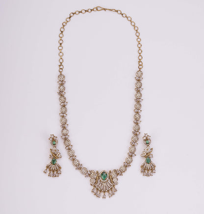 Enchanted Butterfly Mehendi Plated Necklace Set