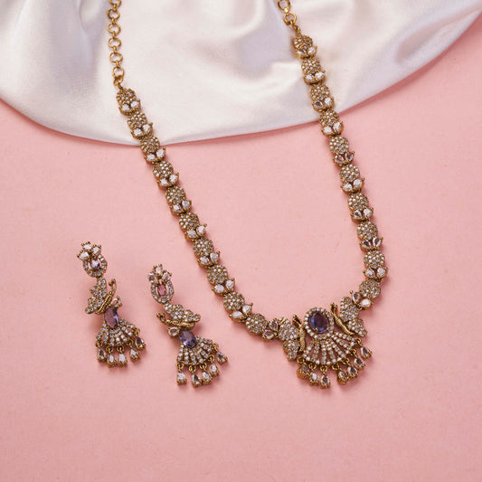Enchanted Butterfly Mehendi Plated Necklace Set