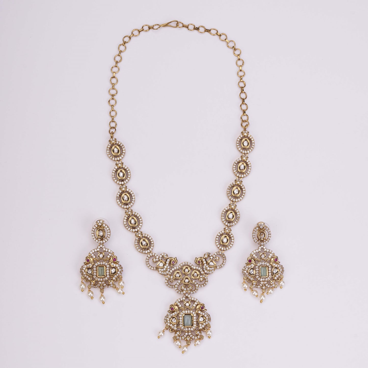 Adorable Enchanted Mehendi Plated Necklcace Set
