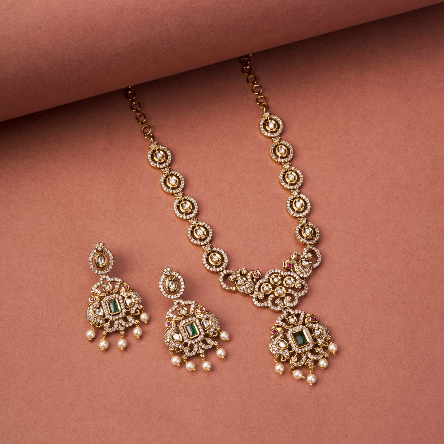 Adorable Enchanted Mehendi Plated Necklcace Set