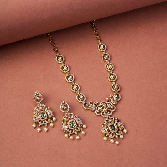 Adorable Enchanted Mehendi Plated Necklcace Set