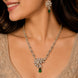 Mehendi Plated American Diamond Floral Necklace Set