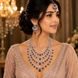 Rhodium Plated Bridal Celestial Cascade Necklace with Maang Tikka
