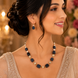 Traditional Pearl & Beaded Gold Plated Necklace with Matching Earrings