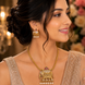 Elephant Trunk Matte Red Necklace Set with Earrings
