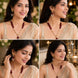 Pearl Beaded Gold Plated Necklace Set with Earrings