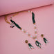 Pearl Beaded Gold Plated Necklace Set with Earrings