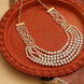 Multi-Strand Beaded Gold Plated Necklace