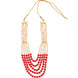 Multi-Strand Beaded Gold Plated Necklace