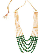 Multi-Strand Beaded Gold Plated Necklace