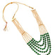Multi-Strand Beaded Gold Plated Necklace