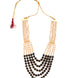 Multi-Strand Beaded Gold Plated Necklace