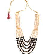 Multi-Strand Beaded Gold Plated Necklace