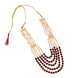Multi-Strand Beaded Gold Plated Necklace