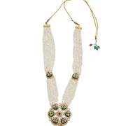 Gold Plated Kundan Pearl Long Necklace Set