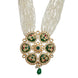 Gold Plated Kundan Pearl Long Necklace Set