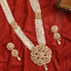 Gold Plated Kundan Pearl Long Necklace Set
