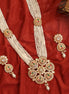 Gold Plated Kundan Pearl Long Necklace Set