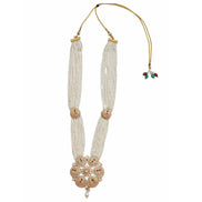 Gold Plated Kundan Pearl Long Necklace Set
