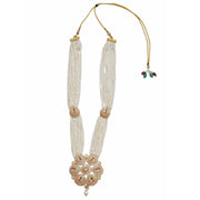 Gold Plated Kundan Pearl Long Necklace Set