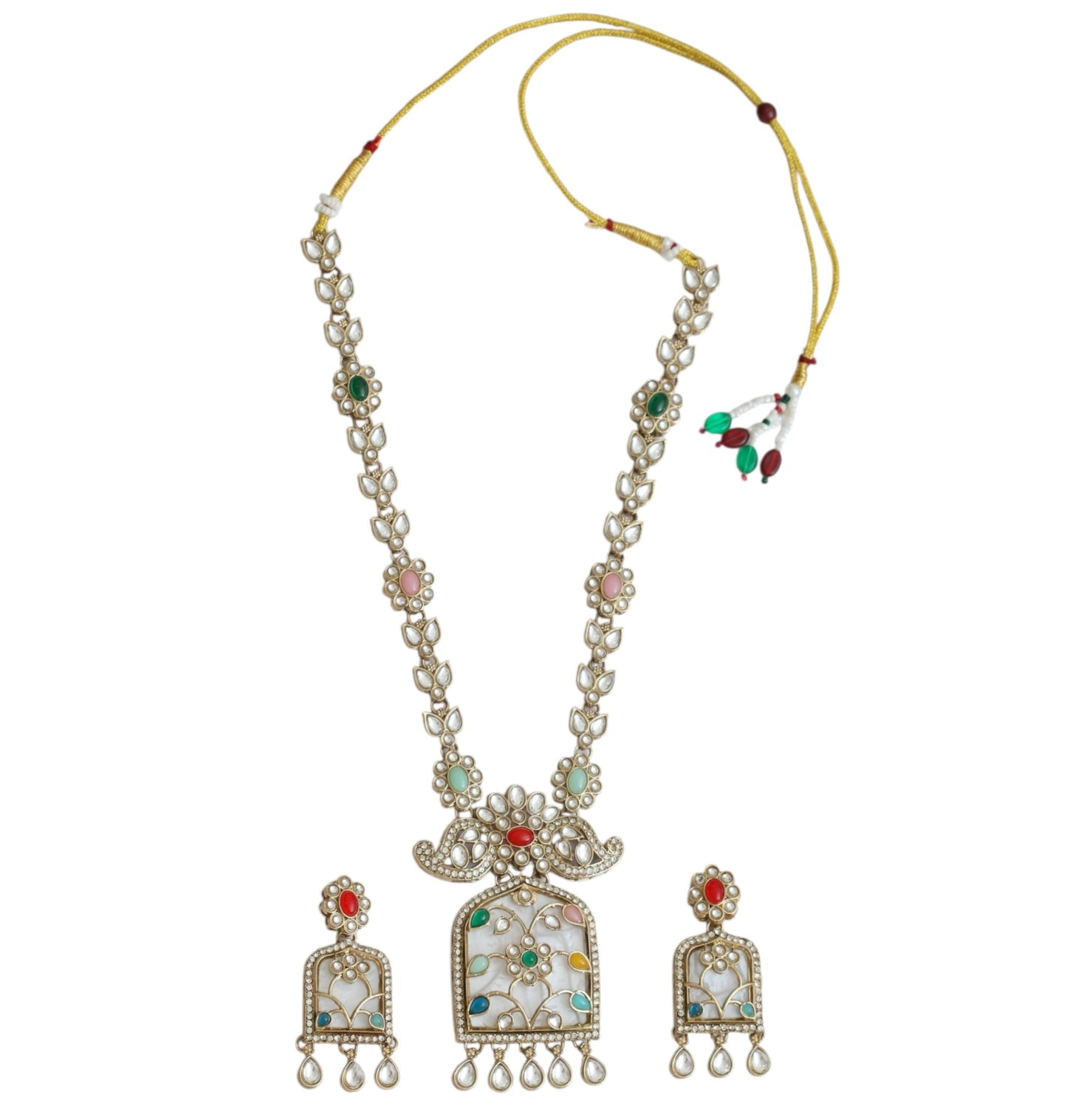 Rajmahal Kundan Neclace Set with Earrings