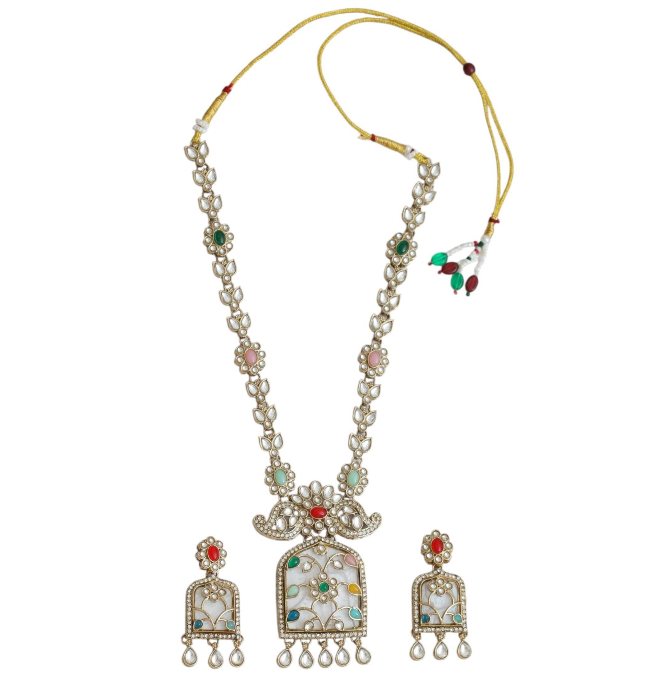 Rajmahal Kundan Neclace Set with Earrings