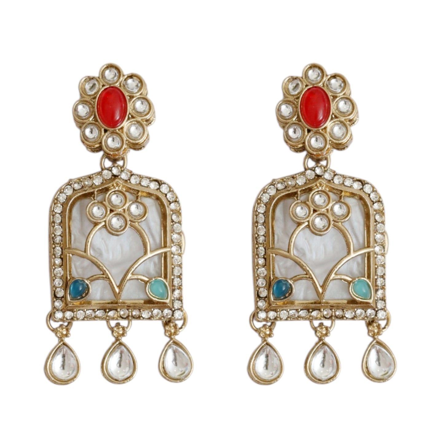 Rajmahal Kundan Neclace Set with Earrings