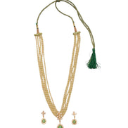 Elegant Floral Beaded Necklace Set with Earrings