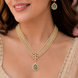 Elegant Floral Beaded Necklace Set with Earrings