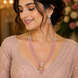 Elegant Floral Beaded Necklace Set with Earrings