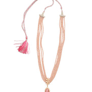 Elegant Floral Beaded Necklace Set with Earrings