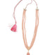 Elegant Floral Beaded Necklace Set with Earrings