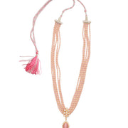 Elegant Floral Beaded Necklace Set with Earrings