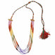 Multi Strand White & Gold Crystal Bead Necklace