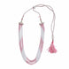 Multi Strand White & Gold Crystal Bead Necklace