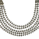 Oxidized Rhodium Plated Layered Pearl Necklace Set