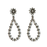 Oxidized Rhodium Plated Layered Pearl Necklace Set