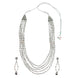 Multi-Layered Beaded Oxidised Necklace Earring Set