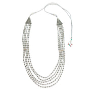 Multi-Layered Beaded Oxidised Necklace Earring Set