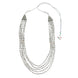 Multi-Layered Beaded Oxidised Necklace Earring Set