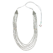 Multi-Layered Beaded Oxidised Necklace Earring Set