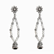 Multi-Layered Beaded Oxidised Necklace Earring Set