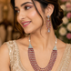 Multi-Layered Beaded Oxidised Necklace Earring Set