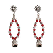 Multi-Layered Beaded Oxidised Necklace Earring Set