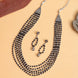Multi-Layered Beaded Oxidised Necklace Earring Set