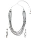 Multi-Layered Beaded Oxidised Necklace Earring Set