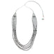 Multi-Layered Beaded Oxidised Necklace Earring Set