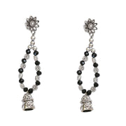 Multi-Layered Beaded Oxidised Necklace Earring Set