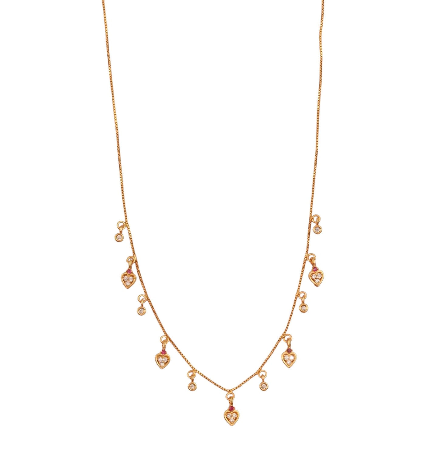 Heart Motif Gold Plated Necklace
